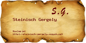Steinisch Gergely névjegykártya