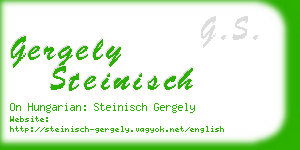 gergely steinisch business card